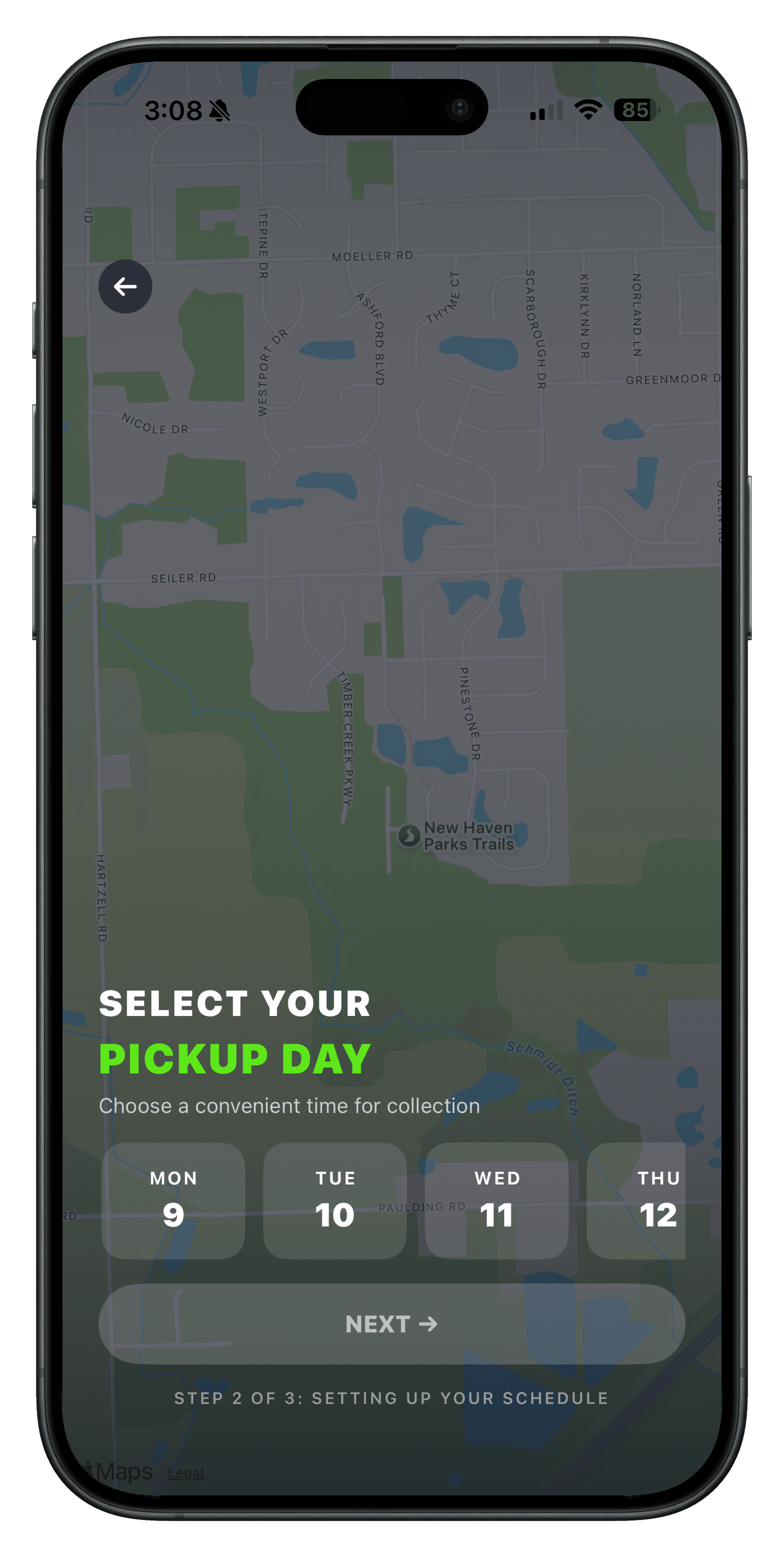 App recycling week screen